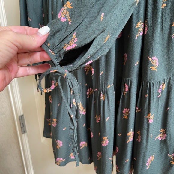 Urban Outfitters Green Floral Julia Babydoll Dress - Picture 6 of 9